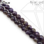 Аметист фиолетовый 1/2 нити 8 мм