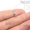 Бейл зажимной с фианитами 10 мм (родий)