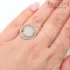 Кольцо безразмерное с фианитами 18 мм (родий)