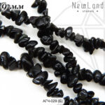 Агат черный крошка 9 мм 1/2 нити