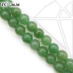 Авантюрин зеленый круглый глянцевый гладкий 10 мм 1/2 нити