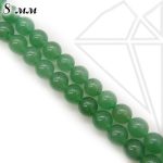 Авантюрин зеленый круглый глянцевый гладкий 8 мм 1/2 нити