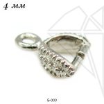 Бейл зажимной 4 мм (родий)