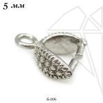 Бейл зажимной 5 мм (родий)