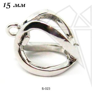 Бейл подвесной съемный шар 15 мм (родий)