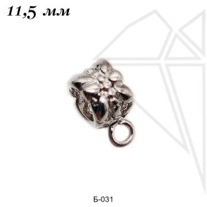 Бейл подвесной 11,5 мм (родий)