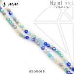 Хрустальные рондели ГОЛУБОЙ МИКС 4 мм