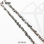 Хрустальные бусины 4 мм ЦЕЛАЯ нить (серебристые)