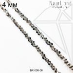 Хрустальные бусины 4 мм ЦЕЛАЯ нить (серебристые)