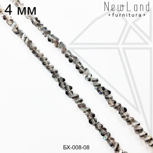 Хрустальные бусины 4 мм ЦЕЛАЯ нить (серебристые)