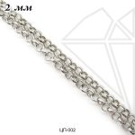 Цепь якорная круглая 2 мм (родий)