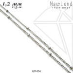 Цепь панцирная 1,2 мм (родий)