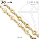 Цепь с клевером 5,5 мм (золото)