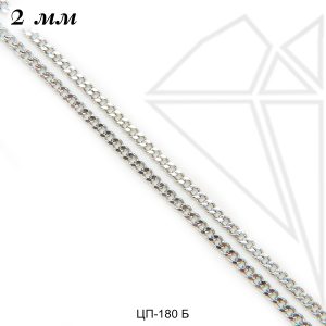 Цепь панцирная 2 мм (родий)