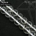 Горный хрусталь круглый с огранкой 8 мм 1/2 нити