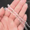 Горный хрусталь круглый гладкий 6 мм 1/2 нити