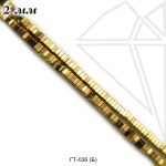 Гематит квадратный золотой 3 мм  НИТЬ