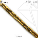 Гематит цилиндр шестиугольный золотой 2 мм 1/2 нити