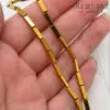 Гематит прямоугольный золотой 3х9 мм  1/2 нити