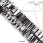 Гематит палочки серебристый 6 мм 1/2 нити