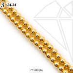 Гематит круглый золотой светлый 3 мм 1/2 нити