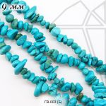 Турквенит бирюзовый крошка 9 мм 1/2 нити 40 см