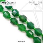 Халцедон (агат) зеленый 1/2 нити 9х10 мм