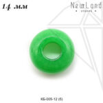 Подвеска пончик АГАТ ЗЕЛЕНЫЙ 14 мм