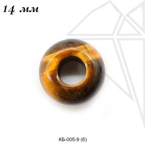 Подвеска пончик ТИГРОВЫЙ ГЛАЗ 14 мм