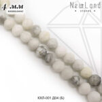 Кахолонг круглый с огранкой 4 мм 1/2 нити