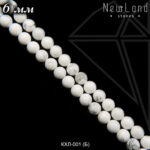 Кахолонг круглый глянцевый 6 мм 1/2 нити