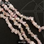 Розовый кварц мадагаскарский крошка 9 мм 1/2 нити 40 см