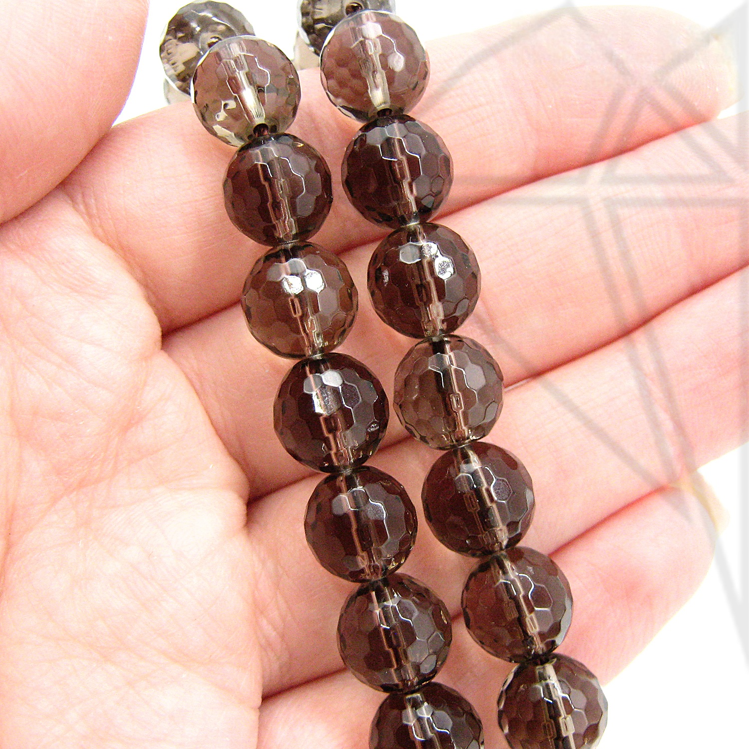 Раухтопаз круглый с огранкой 6 мм