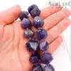 Аметист фиолетовый 12х19 мм 1/2 нити
