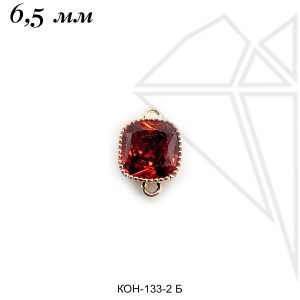 Коннектор прямоугольный КРАСНЫЙ 9,5 мм (золото)