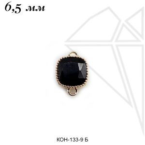 Коннектор прямоугольный ЧЕРНЫЙ 9,5 мм (золото)