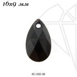 Кристаллы Сваровски капля 16х9 мм (Jet)
