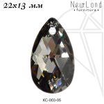 Кристаллы Сваровски капля 22х13 мм (Silver Night)