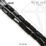 Хрустальные трубочки с огранкой 6,5 мм (черные)