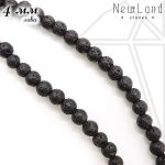 Лава черная круглая 4 мм