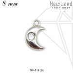 Подвеска месяц 8 мм (родий)