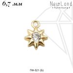 Подвеска звезда 6,7 мм (золото)