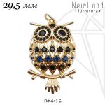 Подвеска сова 29,5 мм (золото)