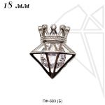 Подвеска Бриллиант 18 мм (родий)