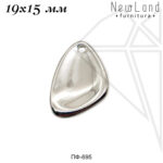 Подвеска крыло бабочки 19х15 мм (родий)