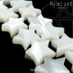 Перламутровые звездочки 1/2 нити 12 мм (белые)