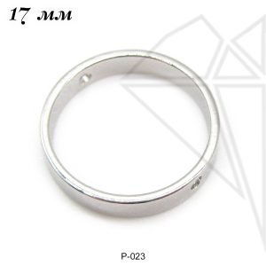 Рамка круглая 17 мм (родий)