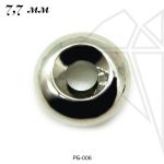 Разделительные бусины 7,7 мм (родий)