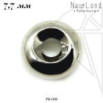 Разделительные бусины 7,7 мм (родий)