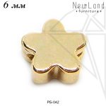 Разделительная бусина звездочка 6 мм (золото)